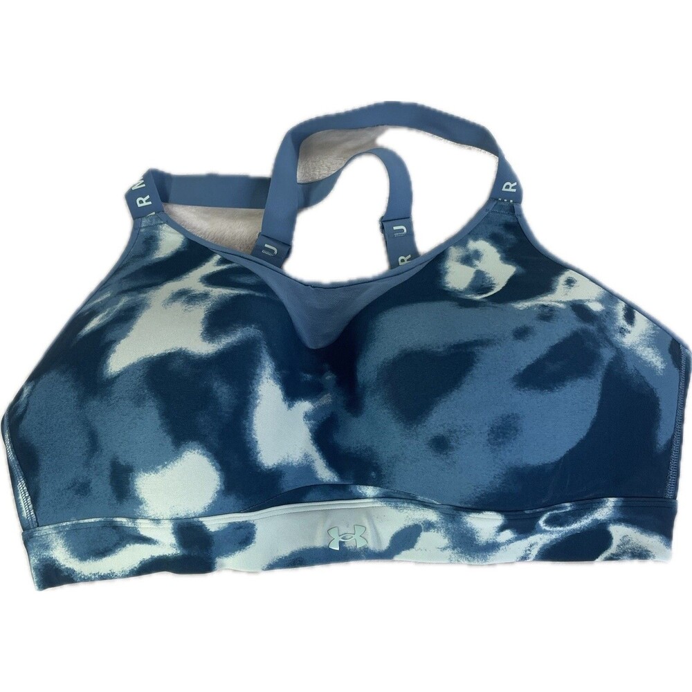 Under Armour Womens Plus Size 2x Crossback Mid Printed Sports Bra